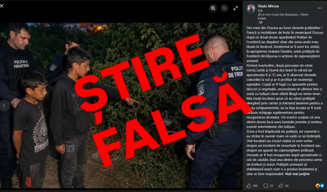 Poliție de Frontieră în acțiune, drone, activitate de verificare