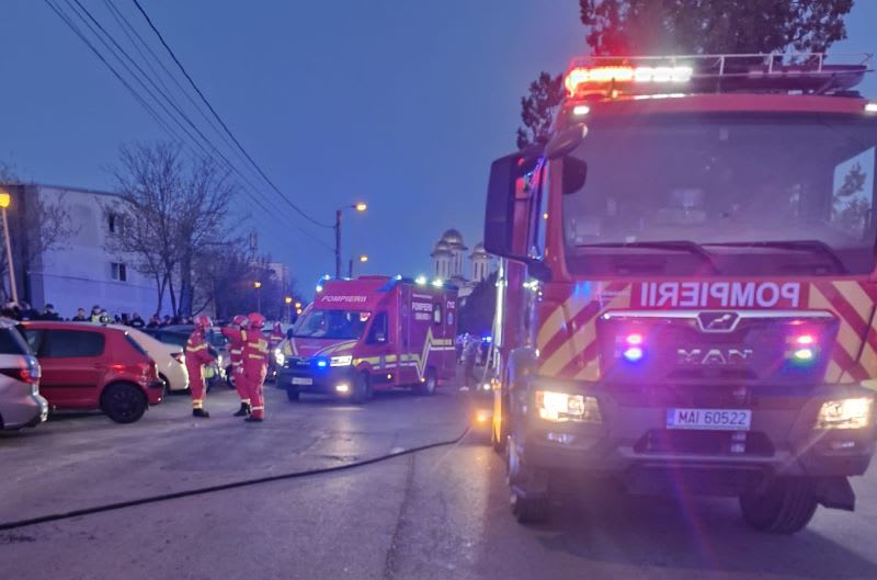 Incendiu într-un apartament din Constanța: patru evacuați pe aleea Hortensiei