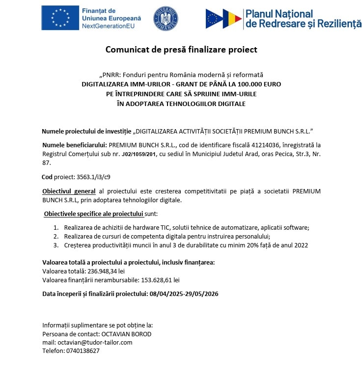 Societate de afaceri în proces de digitalizare, echipamente TIC și cursuri de formare