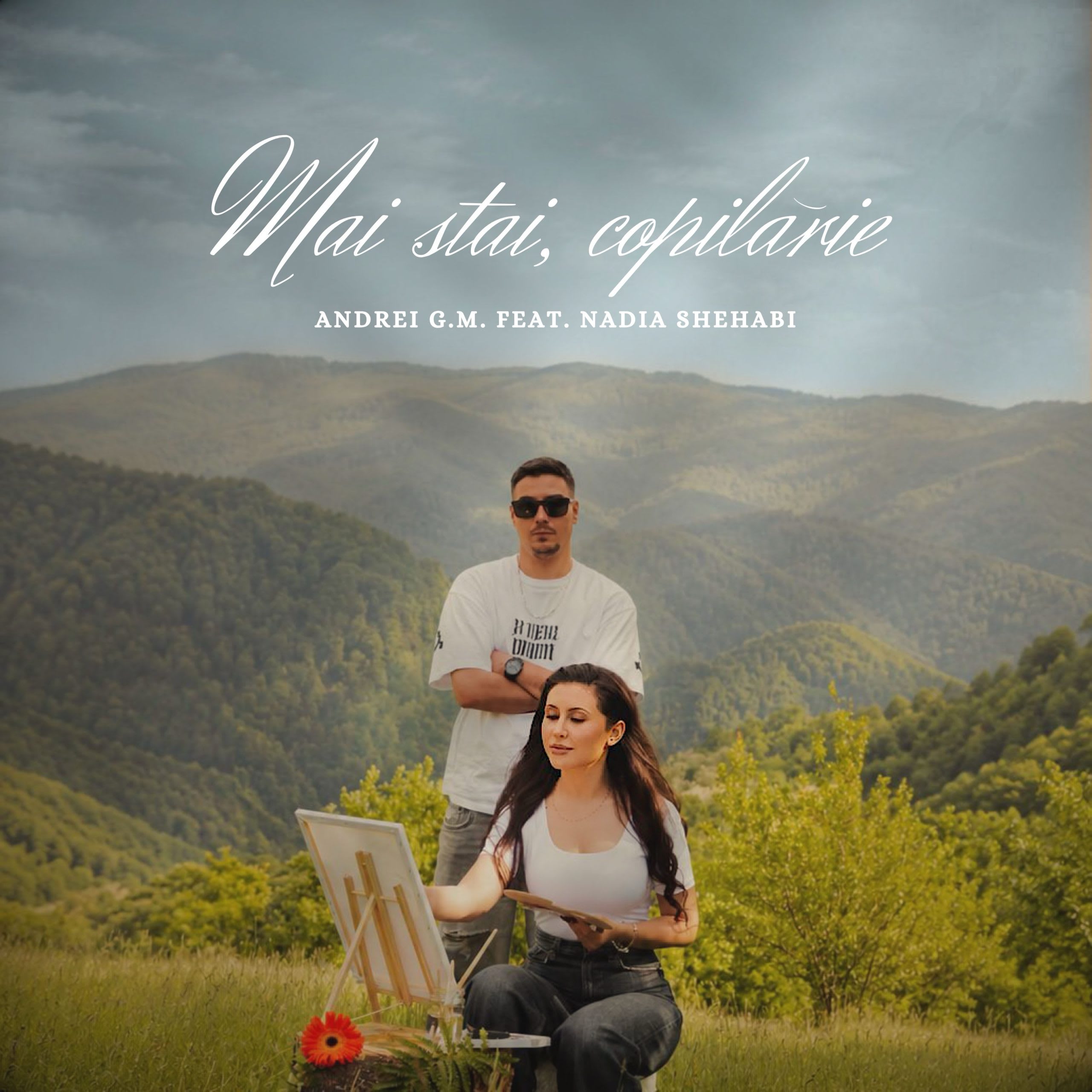 Artist timișorean și cântăreață în timpul filmărilor clipului muzical