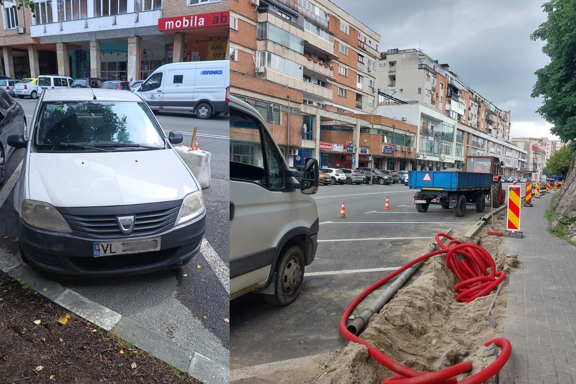 Polițist local solicitând șoferilor să lase număr de contact în parbriz