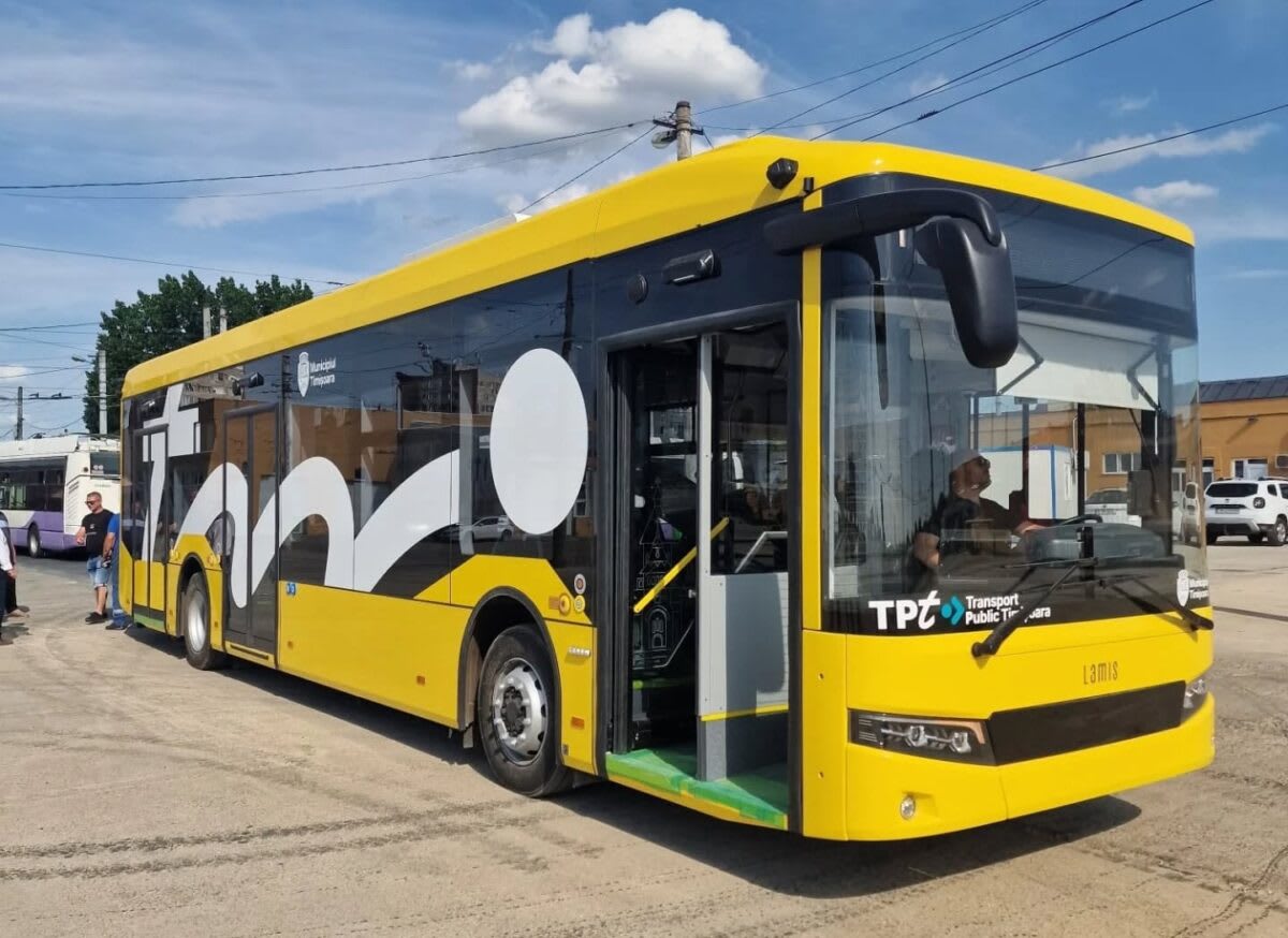 Troleibuze electrice moderne în circulație în Timișoara
