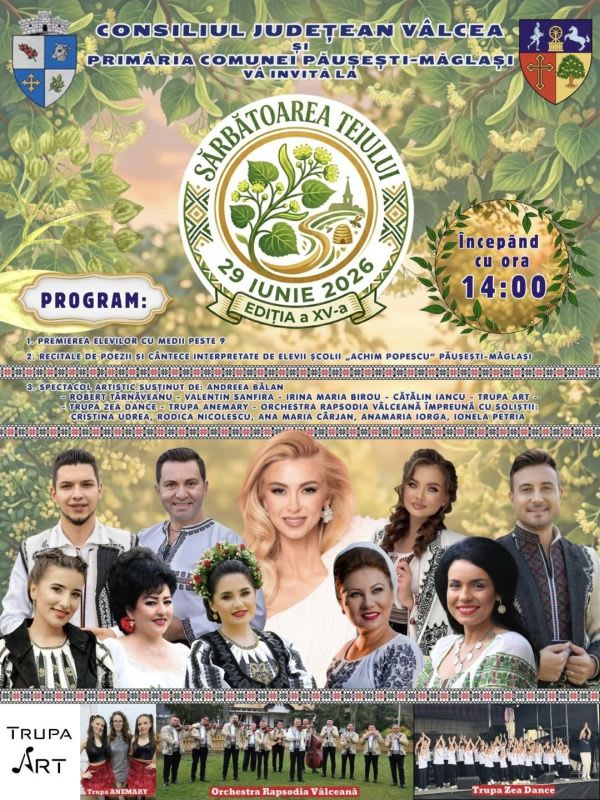 Spectacol tradițional în Păușești-Măglași, localnici și artiști pe scenă