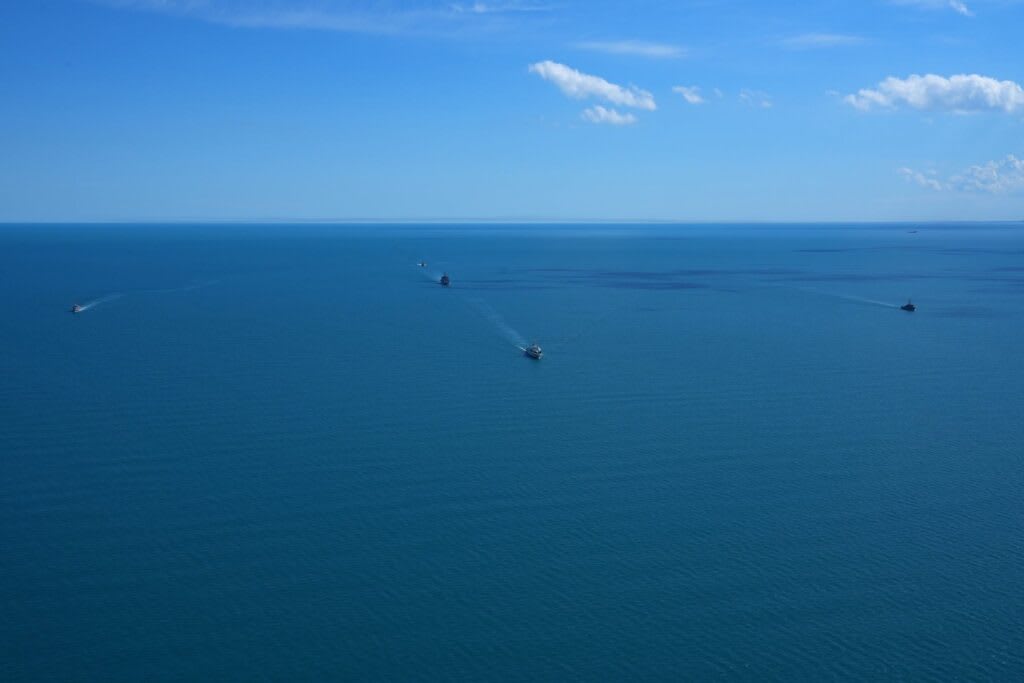 Militari români și internaționali în exercițiu naval în Marea Neagră