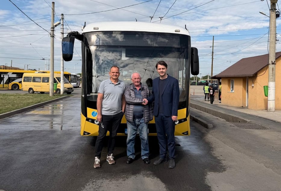 Autobuz modern în trafic în Timișoara