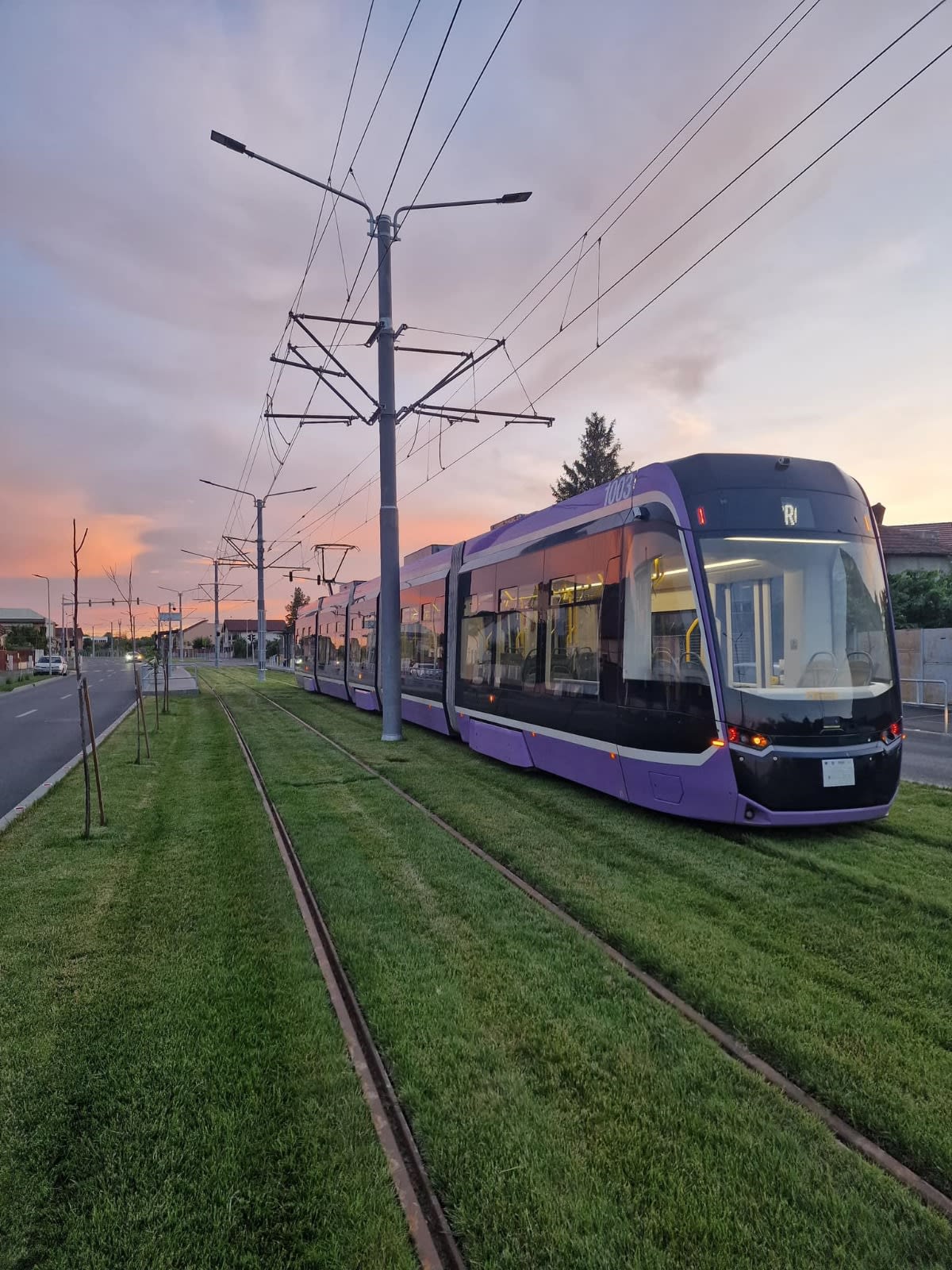Autobuz în circulație pe stradă în Timișoara