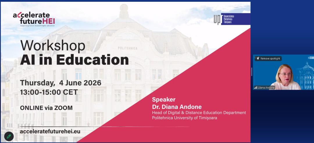 Participanți la webinar despre AI în educație și cercetare, discuție interactivă