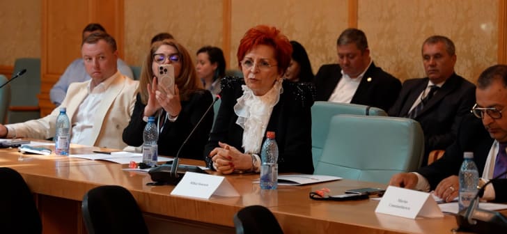 Florica Chiriță în întâlnire cu oficiali chinezi și turci în București