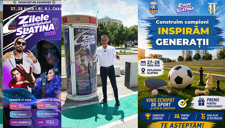 Spectacol în aer liber cu artiști români și premii pentru copii în Slatina Spectacol în aer liber cu artiști români și premii pentru copii în Slatina