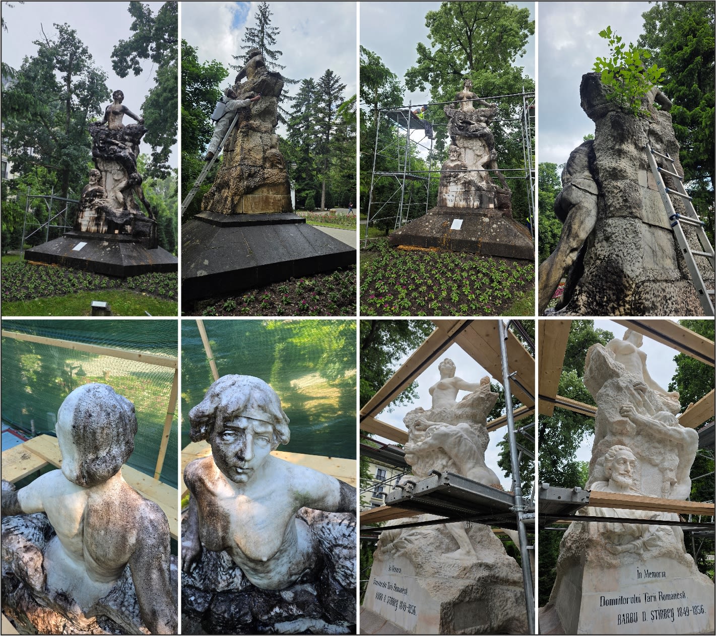 Monumentul recondiționat al Domnitorului Barbu Dimitrie Știrbei în Râmnicu Vâlcea