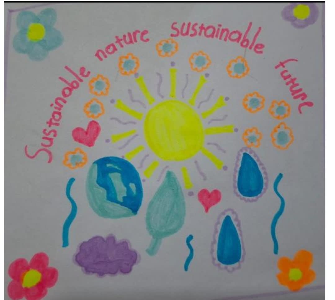Elevi participând la activități ecologice în școală