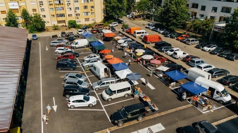 Piață volantă și parcare în zona Lipovei, Timișoara
