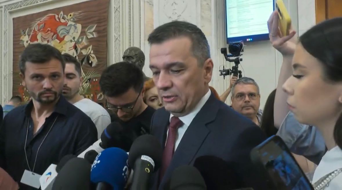 Sorin Grindeanu în discurs la Palatul Parlamentului