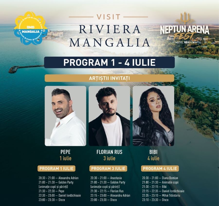 Spectacol live pe scena Neptun Arena Fest, artiști în concert