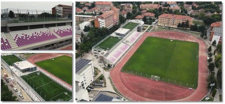 Stadionul Știința din Timișoara în timpul lucrărilor de modernizare