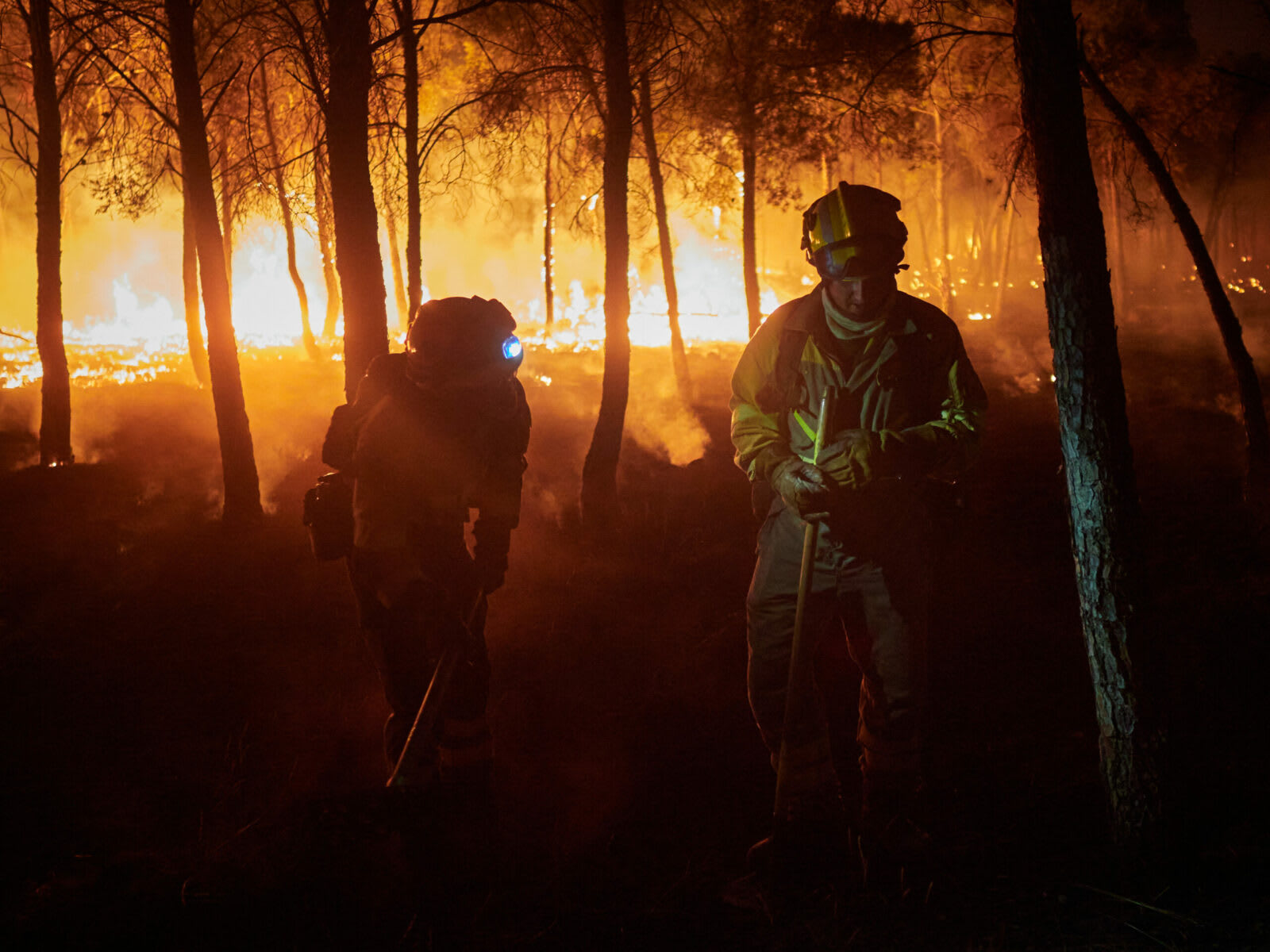 Incendiu de vegetație pe Coasta de Vest a SUA, fum și flăcări