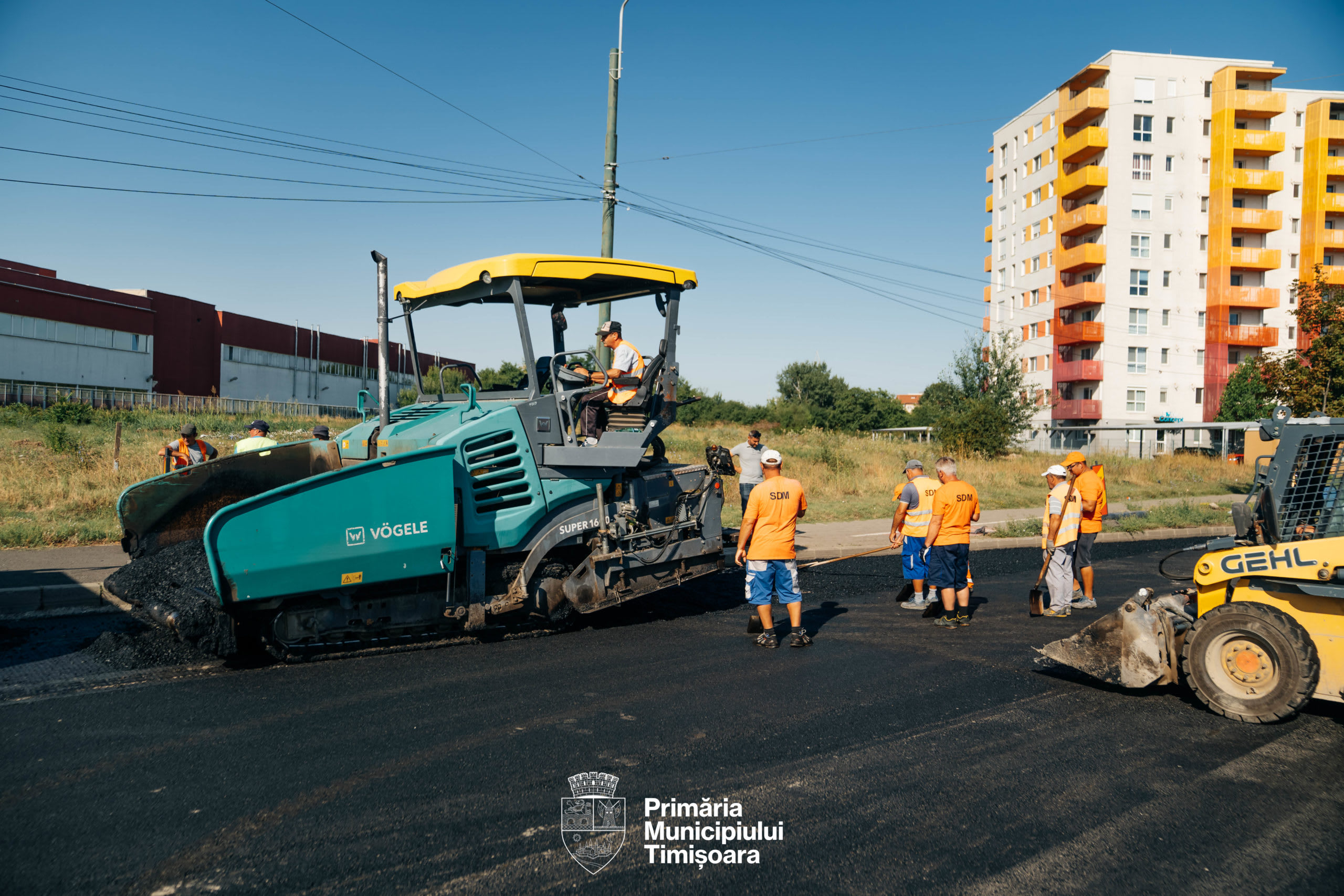 Lucrări de reparații pe bulevardul Liviu Rebreanu, Timișoara