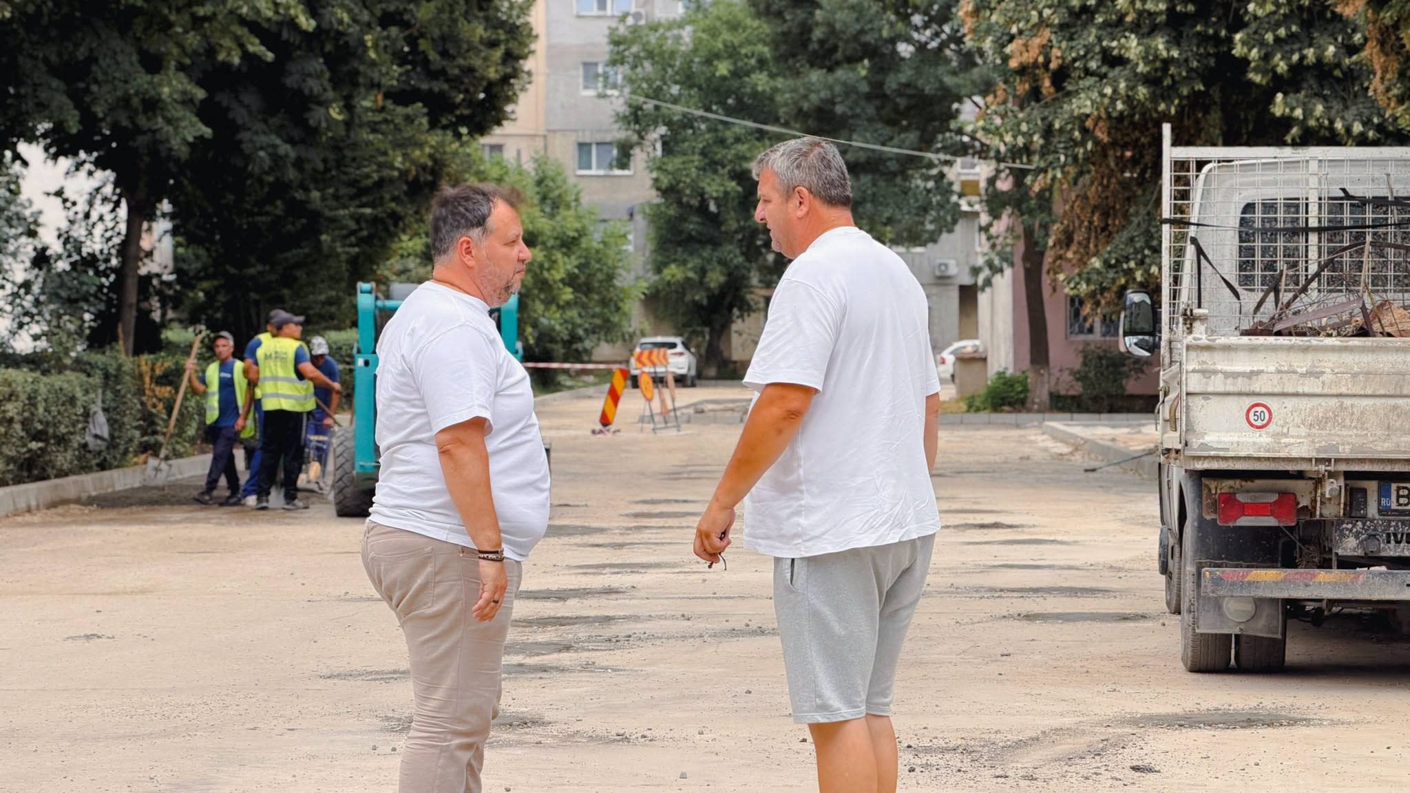 Președintele Toma Petcu inspectând șantierul celei mai mari investiții rutiere din Giurgiu Președintele Toma Petcu inspectând șantierul celei mai mari investiții rutiere din Giurgiu