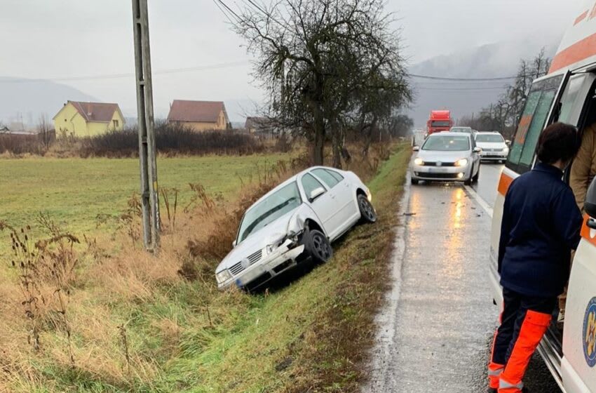 Accident rutier în Șag cu două vehicule implicate
