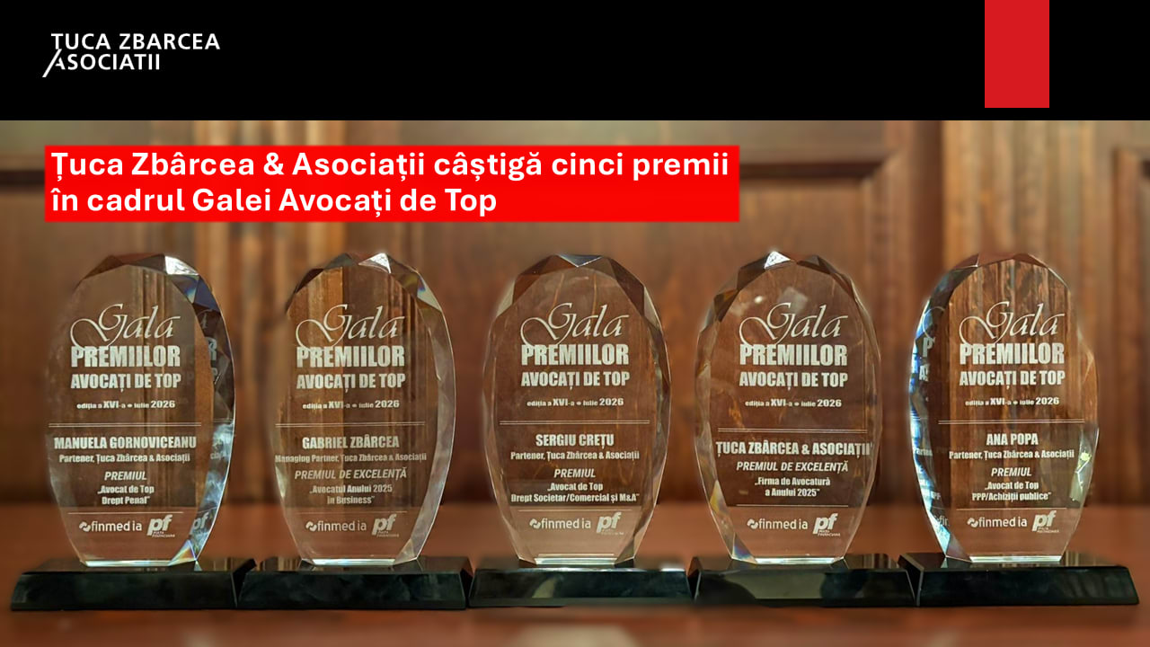 Echipa de avocați primind premiile la Gala Avocați de Top 2026 Echipa de avocați primind premiile la Gala Avocați de Top 2026