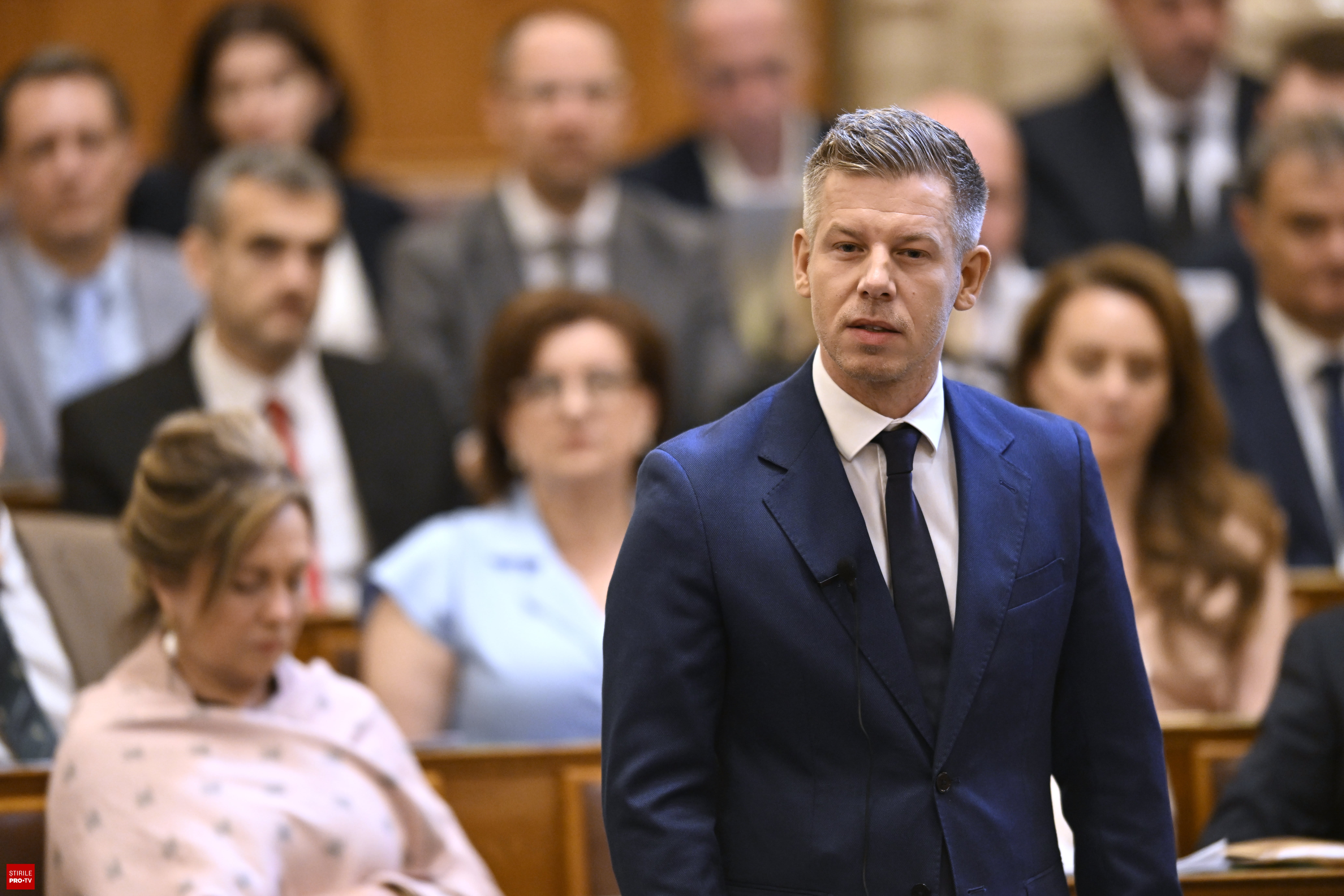 Peter Magyar și Tamas Sulyok în dezbatere politică Peter Magyar și Tamas Sulyok în dezbatere politică