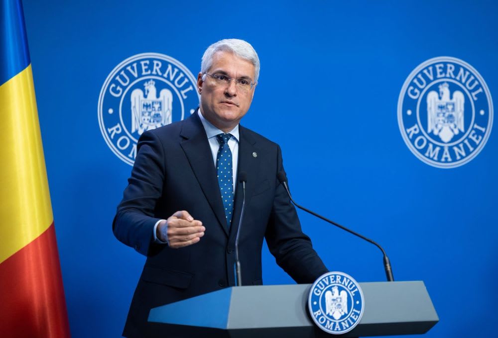 Ministrul Dragoș Pîslaru în timpul declarației despre PNRR Ministrul Dragoș Pîslaru în timpul declarației despre PNRR