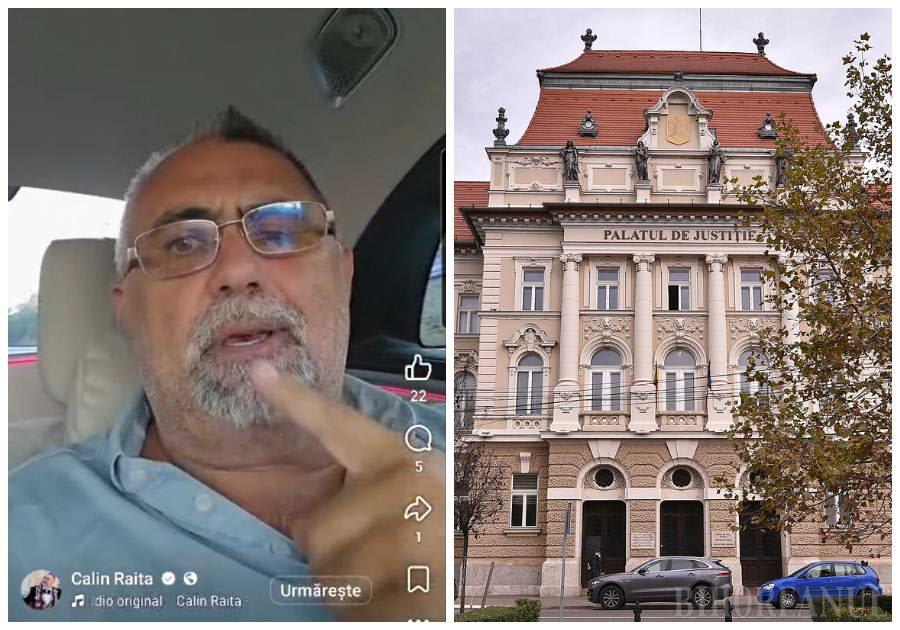 Călin Raita în fața camerei, gesticulând în videoclip