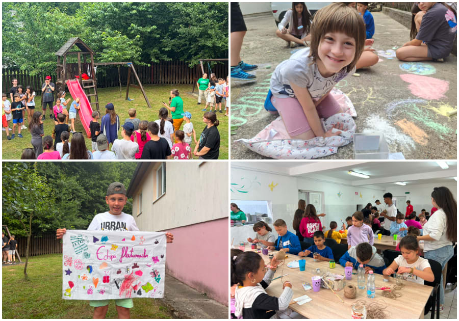 Copii vulnerabili în natură participând la activități educaționale Copii vulnerabili în natură participând la activități educaționale