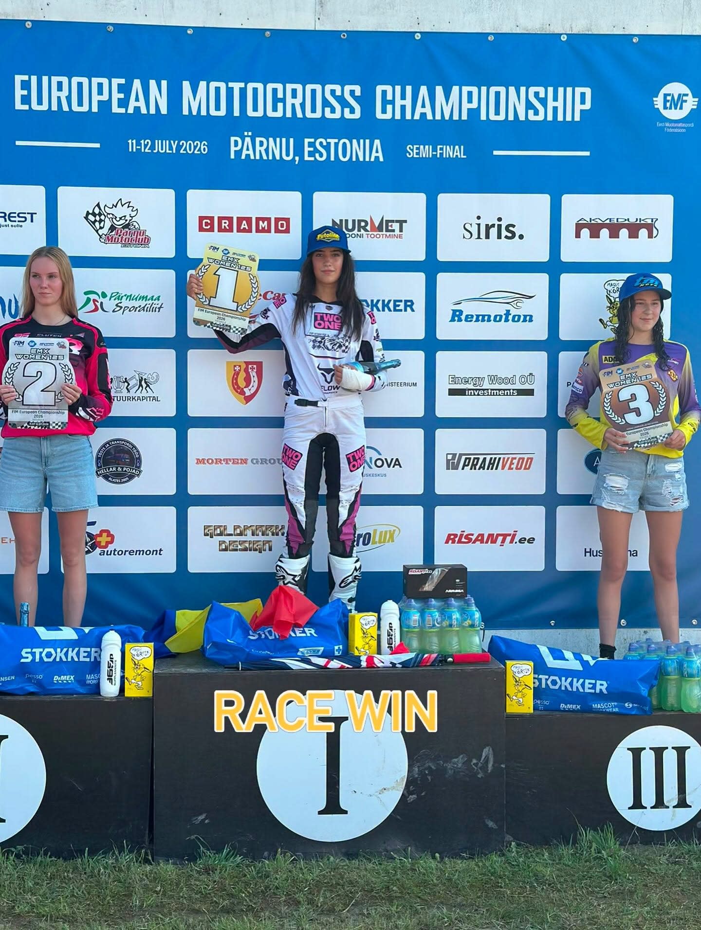 Theodora Gumeniuc câștigând titlul european la motocross feminin
