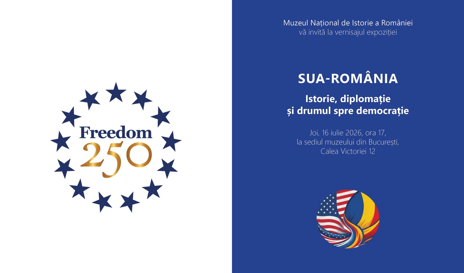Expoziție despre relațiile România-SUA, documente și artefacte istorice