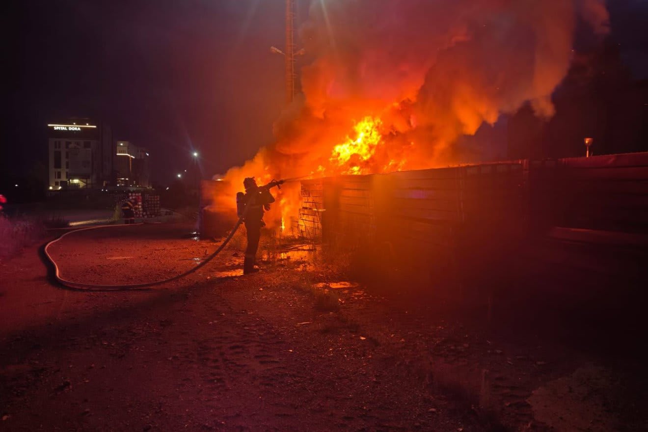 Incendiu la gara din Miercurea Ciuc