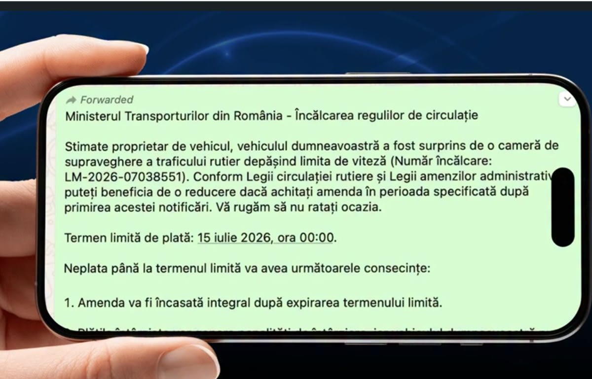 Polițist român verificând documente, alertă de fraudă online