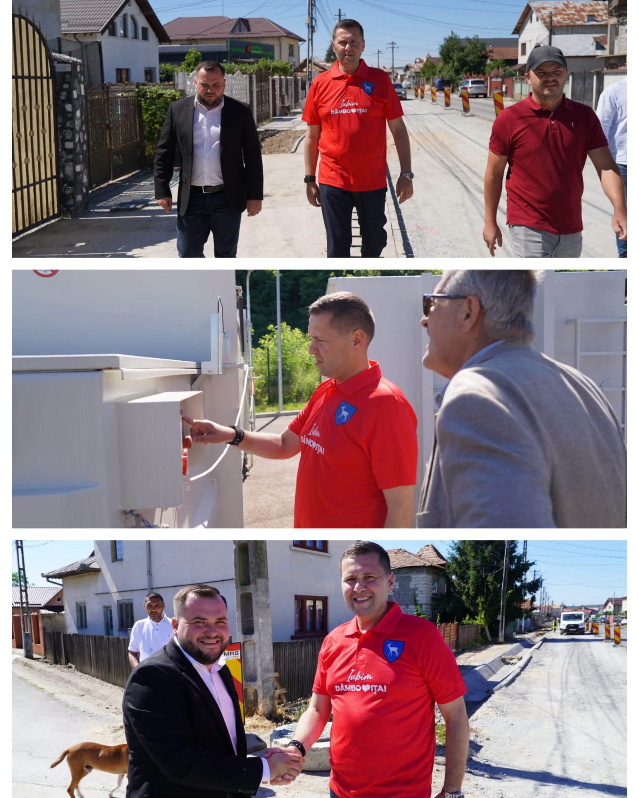 Corneliu Ștefan verificând lucrările pe DJ 712
