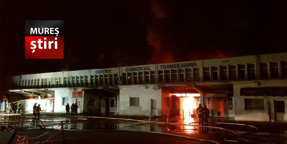 Pompieri în acțiune la stația CFR Târgu Mureș