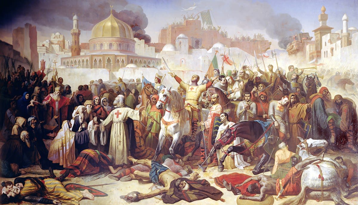 Cruciați asediind Ierusalimul