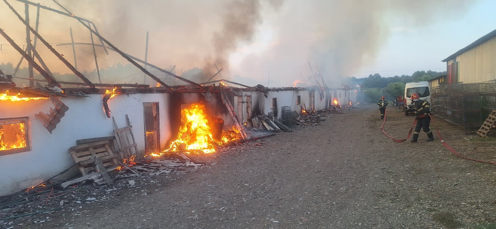 Incendiu la adăpost de animale în Drăgușeni