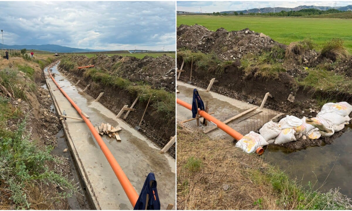 Lucrări de modernizare a canalului colector în zona industrială Sebeș