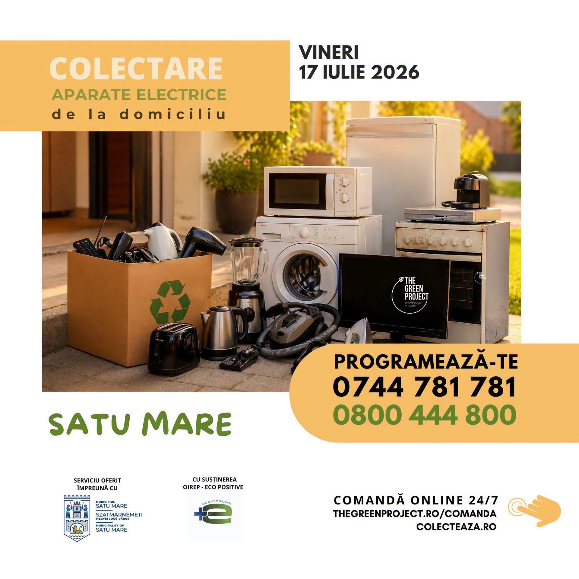Echipamente electrice uzate colectate pentru reciclare în Satu Mare