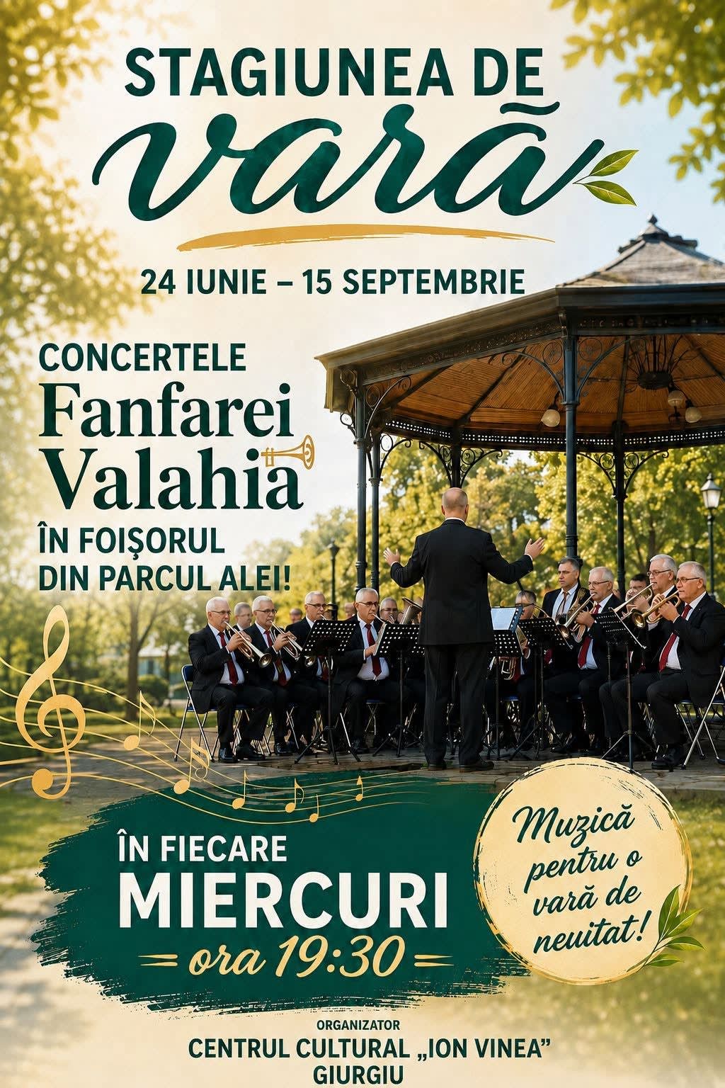 Fanfara Valahia cântând în Parcul Alei din Giurgiu Fanfara Valahia cântând în Parcul Alei din Giurgiu