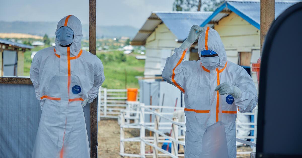 Echipa de cercetare medicală în laborator, studiu Ebola