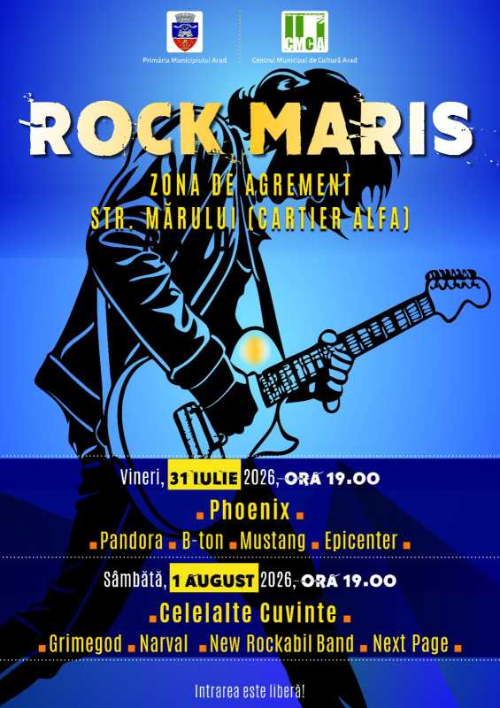 Scene de concert rock în aer liber în Arad