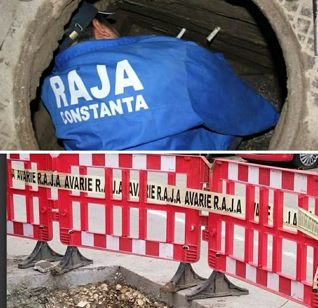 Echipă RAJA reparând branșament de apă în orașul Țăndărei
