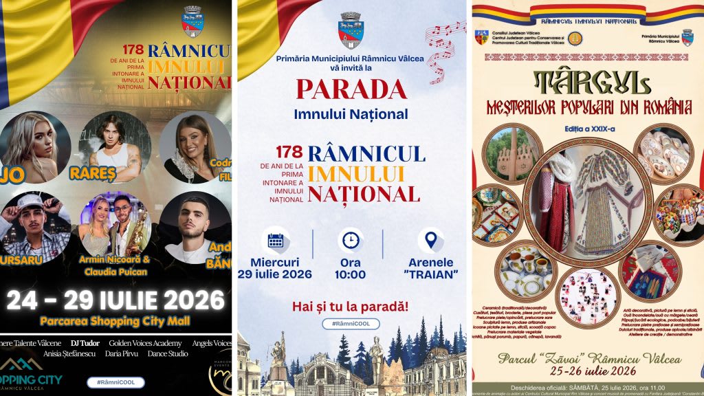 Spectacol cultural și parade în Râmnicu Vâlcea, 2026