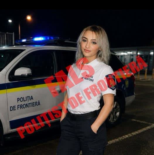 Polițiști de frontieră în uniformă verificând documente la frontieră, Giurgiu