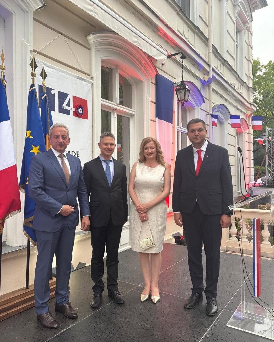 Radu Moisin la recepția Ambasadei Franței de Ziua Națională