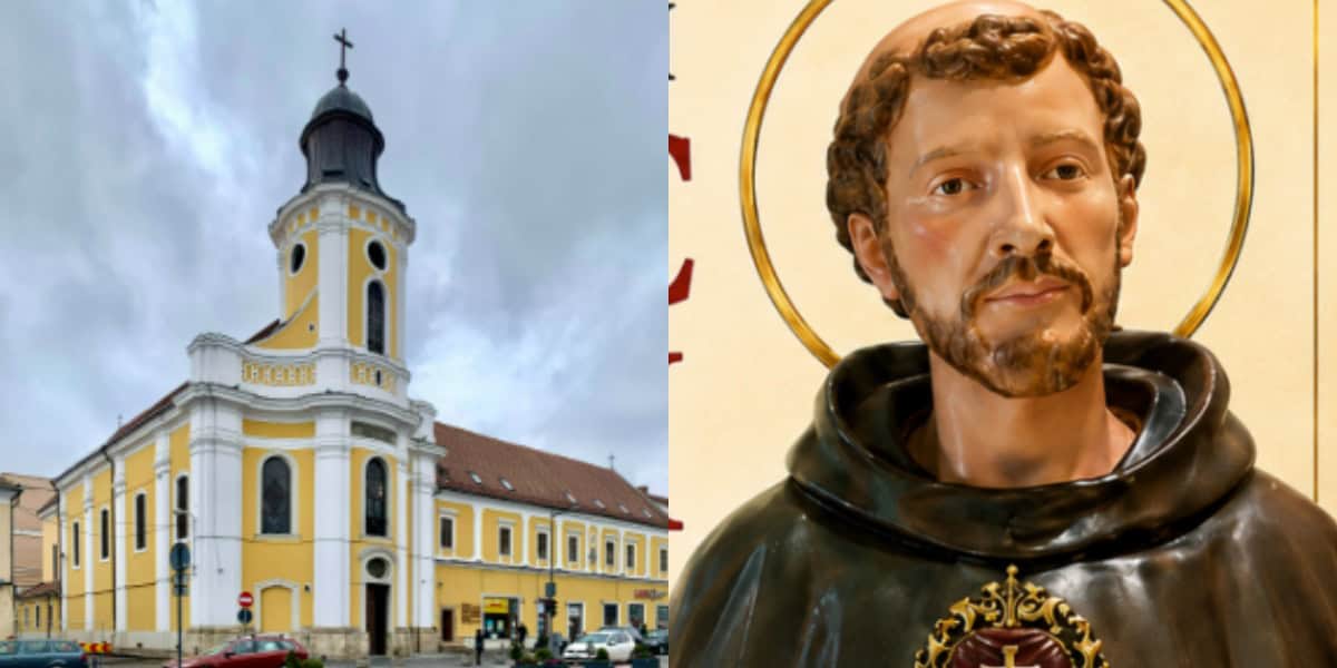Relicvele Sfântului Francisc de Assisi expuse în catedrală, credincioși în rugăciune