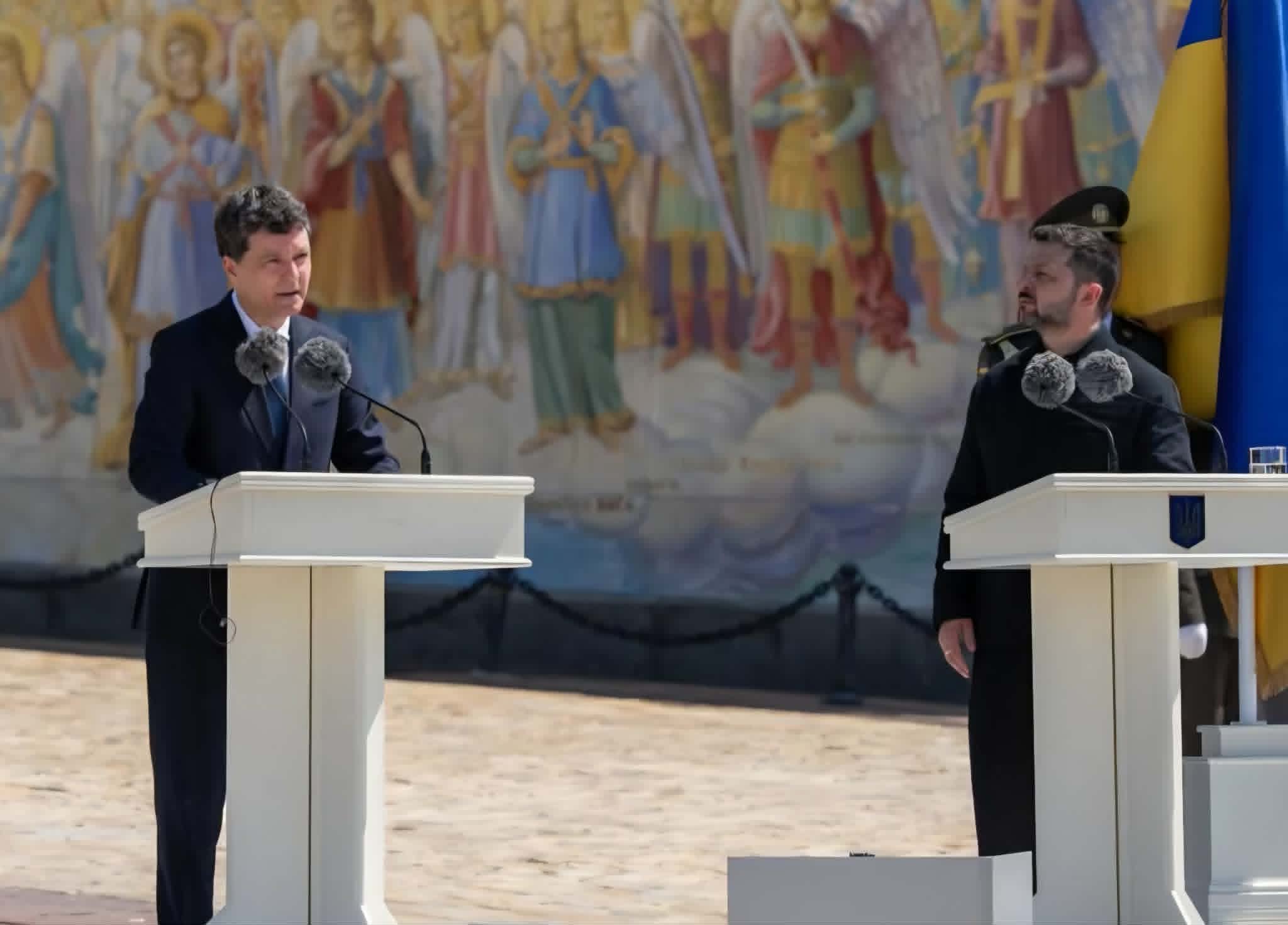 Nicușor Dan la Kiev, discurs de sprijin pentru Ucraina