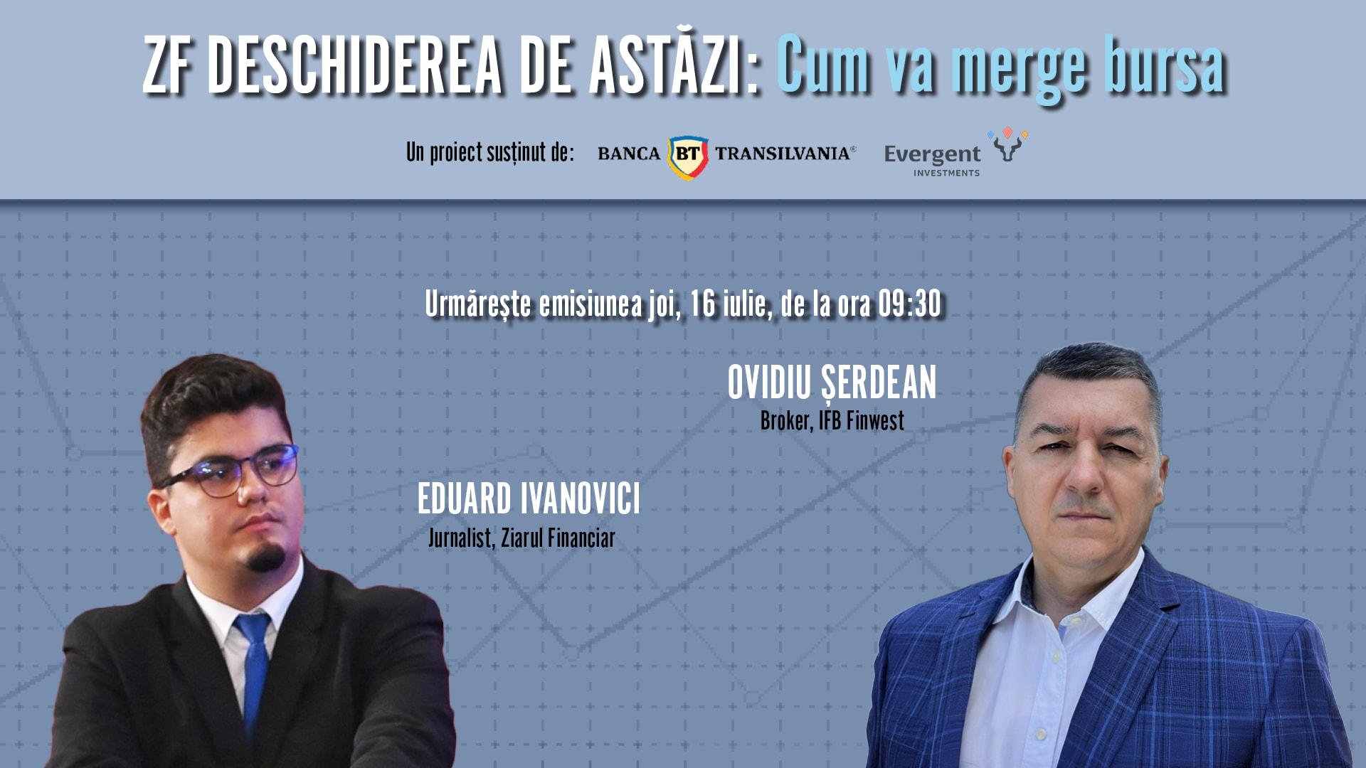 Broker discutând despre bursă, calculator și grafice financiare