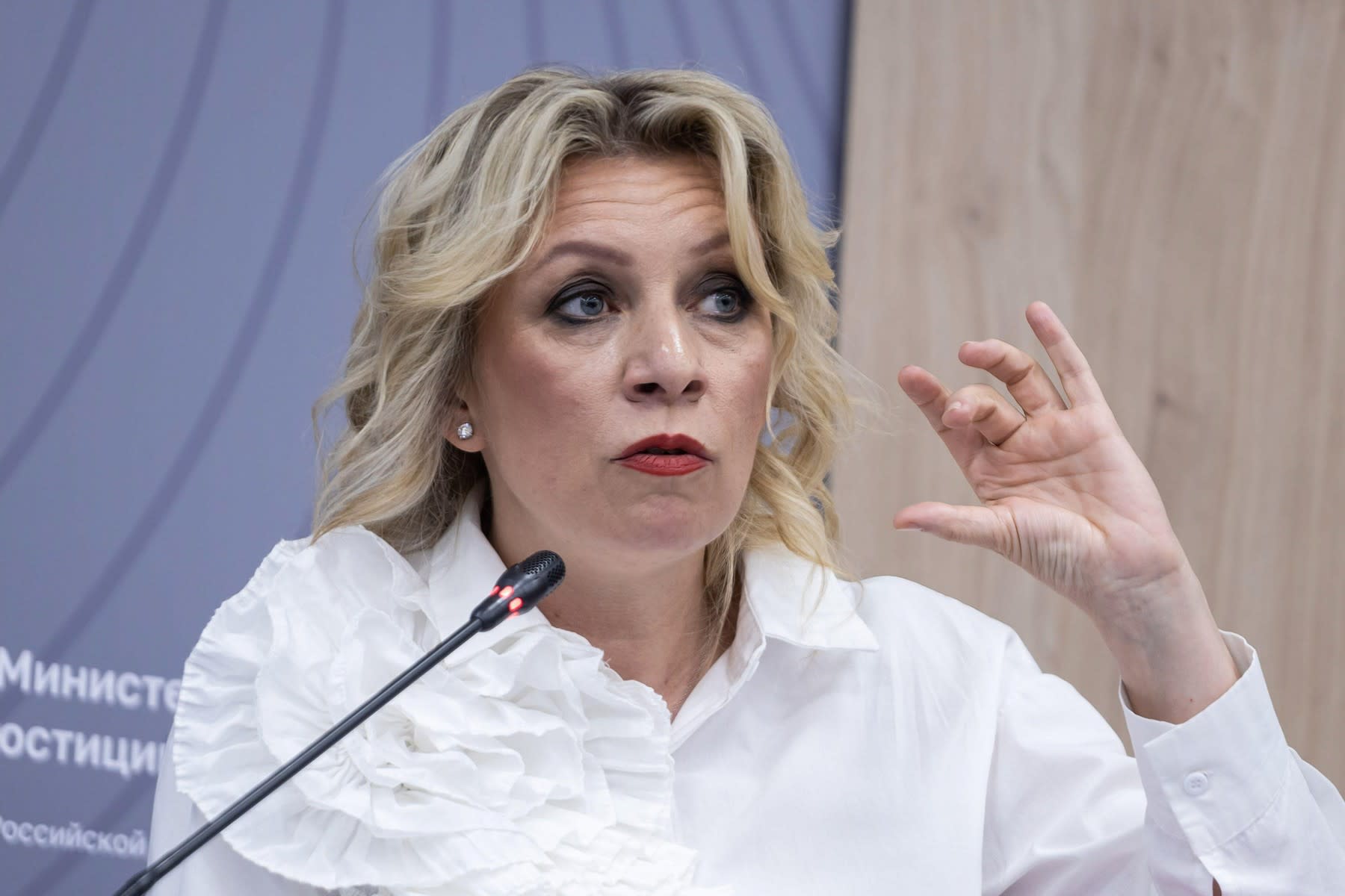 Maria Zaharova la conferință