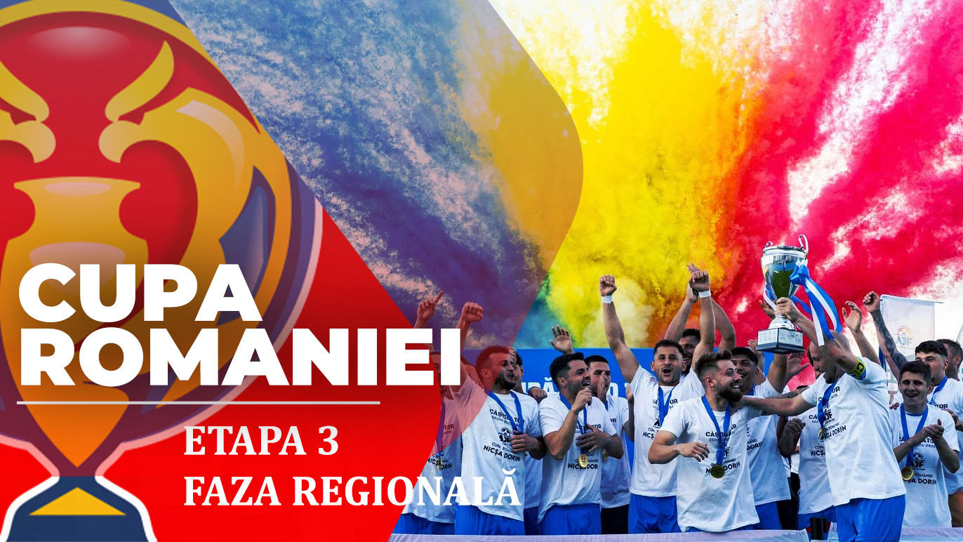 Meci de fotbal în faza regională a Cupei României 2026/27